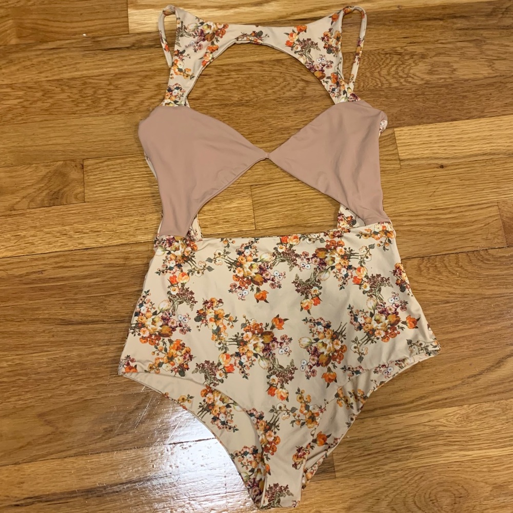 Boys + Arrows one piece floral bikini